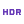 كلمة HDR باللون الأرجواني.